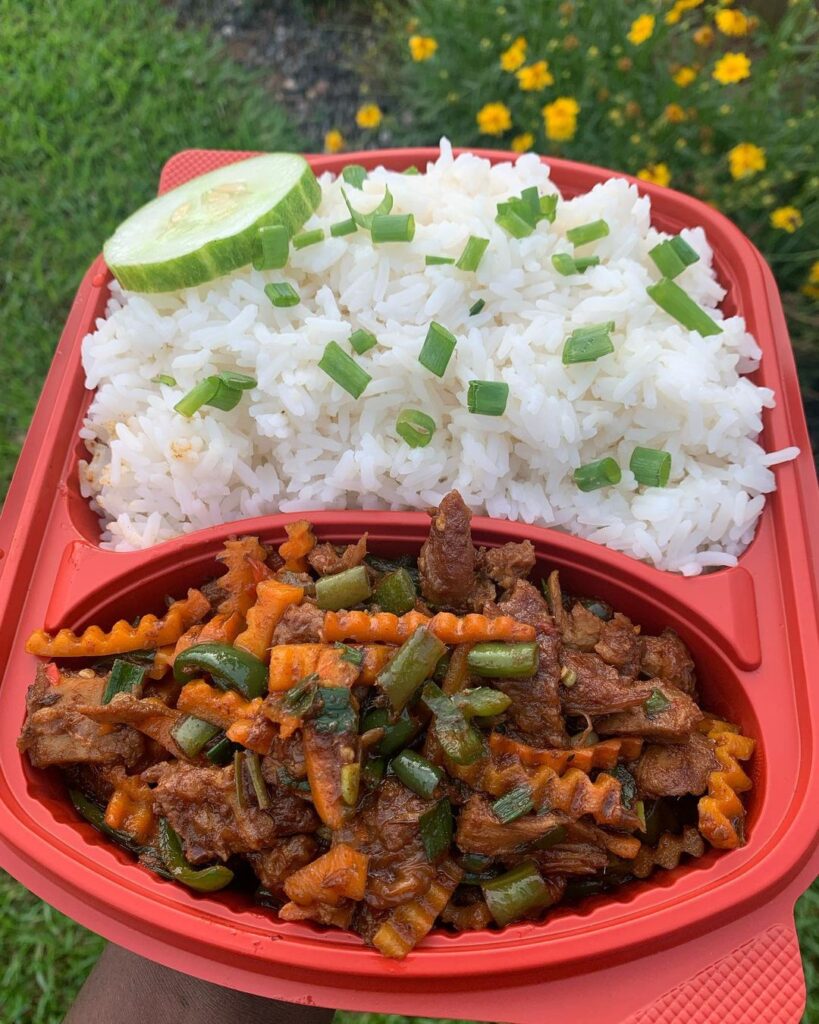 Rice with Beef Stir Fry